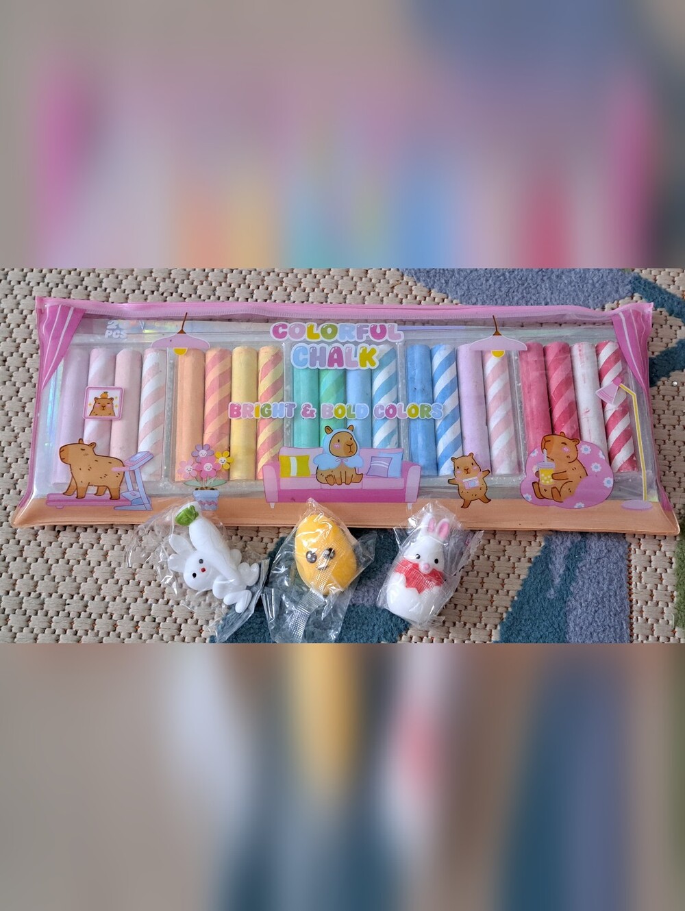 Colorful Chalk Bright & Bold Colors - Pastel Sidewalk Chalk Pack